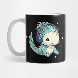 Cute Axolotl Grooving: Melodies in Tiny Ears Mug